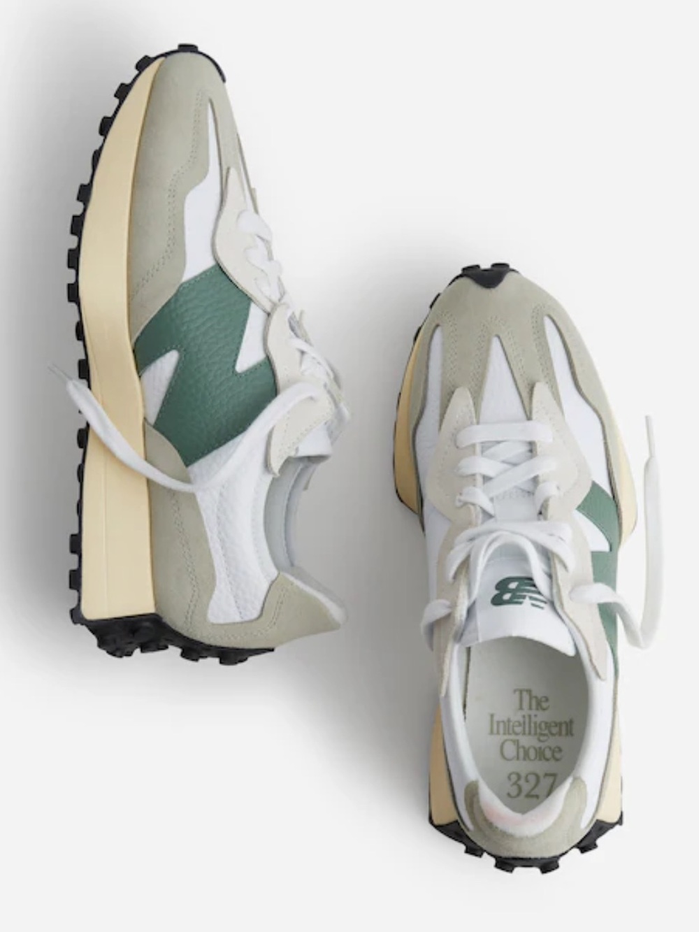 New Balance 327 Sneakers White Green Beige